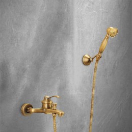 Antiker Messing-Duschhahn,...
