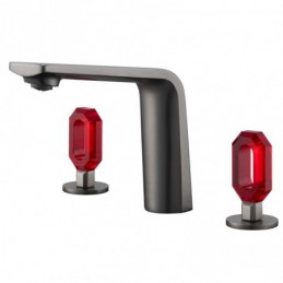 Gunmetal + Rot Kristall...