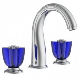 Chrom + Blau Kristall Griff...